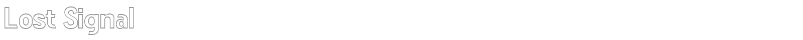 Lost Signal font preview